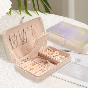 Factory Wholesale Custom Logo Jewelry Velvet <b>Earrings</b> Necklace Bracelet Ring Jewelry <b>Box</b> - Product Image 5