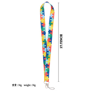 Tùy chỉnh Tự Kỷ nhận thức Ribbon cổ dây đeo thăng hoa in Câu Đố mô hình dây buộc với móc kim loại cho chương trình khuyến mãi - Product Image 2