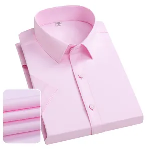 Groothandel Hoge Kwaliteit Bamboe Vezel Formele Uniform Kantoor Shirts Witte Mannen Kleding Heren Shirts Voor Het Bedrijfsleven