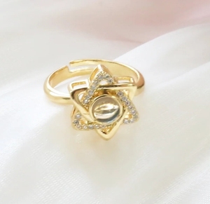Stella di David anello di proiezione con foto personalizzata nascosta regolabile gioielli gioielli personalizzati regalo per lei - Product Image 5
