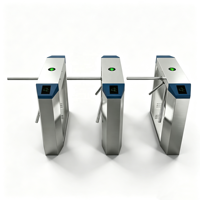 Torniquete Trípode de Acero Inoxidable, Puerta de Seguridad con Código QR, Control de Acceso por Tarjeta RFID, Certificado CE, IP54, para Sistema de Entrada de Peatones