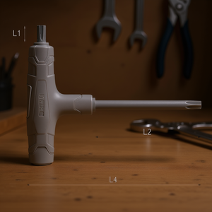 Llave Torx Fervi con mango de plástico, dimensiones L1 L2 L3 - Product Image 3