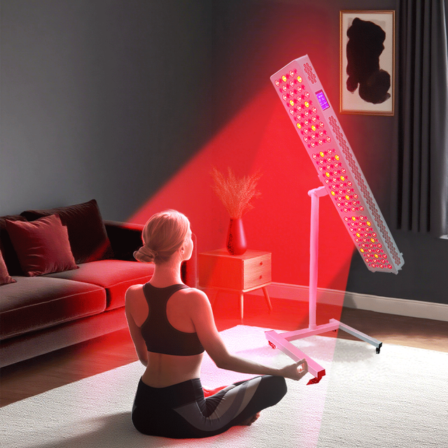Sunglor Newly LCD Touch Screen 630NM 660NM 810NM 830NM 850NM Infrared Therapy Full Body Bed LED Red Light Therapy Panel