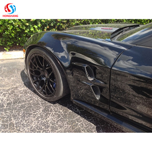 Garniture de ventilation latérale ABS pour Chevrolet <span class=keywords><strong>Corvette</strong></span> C6 <span class=keywords><strong>2005</strong></span>-2013, style ZR1, finition noire - Product Image 5