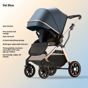 Poussette de luxe <span class=keywords><strong>3</strong></span>-en-1 Wisesonle <span class=keywords><strong>V8</strong></span>, OEM, cadre en acier inoxydable, tissu Oxford, capacité de charge de 15 kg pour 0-<span class=keywords><strong>3</strong></span> ans - Product Image 5