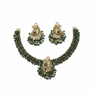 Parure de bijoux en laiton plaqué argent avec zircon de haute qualité, style ethnique, pour mariée, fiançailles, mariage, anniversaire, fête, cadeau, comprenant un collier ras-de-cou et des pendentifs - Product Image 2