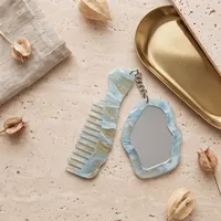 Peigne à dents larges en acétate de cellulose, multicolore écaille de tortue, outil de coiffure à dents longues, usage quotidien en salon