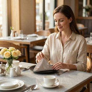Servilleta de Tela de Algodón Reutilizable para Niños, Diseño de <span class=keywords><strong>Patito</strong></span>, Cuadrada, para <span class=keywords><strong>Restaurante</strong></span>, Avión, Hogar, Decoración y Actividades - Product Image 4