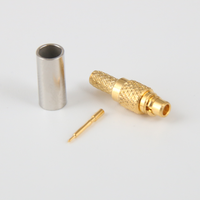 Connecteur mâle MMCX d'usine pour câble RG178 RG174 RG316 RG58, pigtail plaqué or
