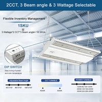 Projecteur linéaire LED à angle de faisceau réglable, CCT réglable, puissance variable, en aluminium, fabriqué au Mexique, DLC 6.0, éclairage de parking