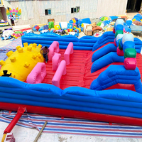 Parcours d'obstacles gonflable pour adultes de haute qualité, en PVC, écologique, grand modèle, nouveau design, provenant du château de parc d'attractions
