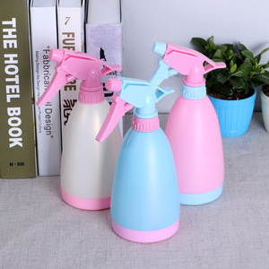 Manual Plastic Sprayer Candy Colored Watering Can For Home Gardening Pink Blue Beige 300Ml - Product Image 1