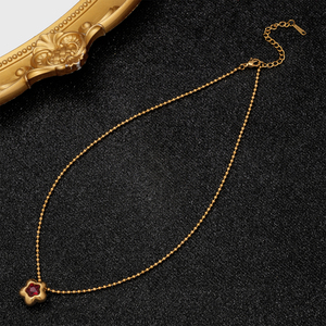 <span class=keywords><strong>Collana</strong></span> Girocollo <span class=keywords><strong>con</strong></span> Catena a <span class=keywords><strong>Perline</strong></span> Placcata Oro 18K Anti-Appannamento, <span class=keywords><strong>con</strong></span> Piccole Stelle Geometriche Vintage, Vendita Calda all'Ingrosso - Product Image 6