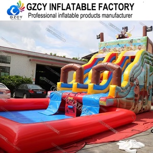 Toboggan aquatique gonflable <span class=keywords><strong>avec</strong></span> château gonflable, en PVC de qualité commerciale, pour usage intérieur/extérieur, idéal pour les fêtes d'anniversaire en jardin et la <span class=keywords><strong>location</strong></span> commerciale - Product Image 6