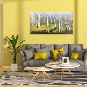 Nghệ Thuật Ban Đầu Nhà Máy Bán Buôn Hiện Đại Bạch Dương Cây Vải Tường Nghệ Thuật Thiên Nhiên Phong Cách Sơn Dầu - Product Image 2