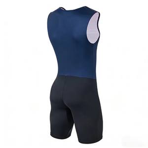 Ensembles sans manches unisexes pour triathlon, imprimé rayé, écologiques, séchage rapide, respirants, pour les courses de triathlon, entraînement multisports - Product Image 3