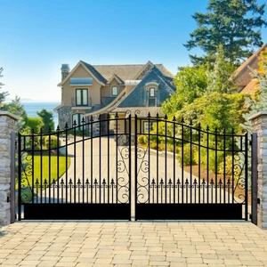 بوابات أمان حديدية مزخرفة بتصميم أوروبي حديث على الطراز الأسترالي مقاس 7 × 20 قدمًا للمداخل والمنازل مع سياج أمان - Product Image 6