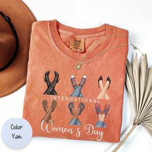 T-shirt da donna Content Counts, vestibilità regolare, 100% cotone, stampa girocollo, casual, primavera estate, femminista, Internazionale Donna - Product Image 1