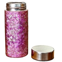 Thermos isotherme en titane pur, tasse de poche, motif de grandes fleurs de glace, bouteille d'eau portable, infuseur à thé ultra-léger de 200ml