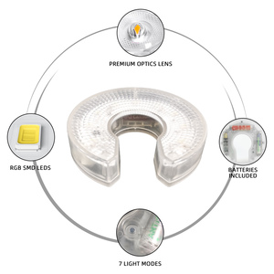 Crestgolf - Vente flash - Lampe LED pour trou de <span class=keywords><strong>golf</strong></span> - Design détachable - Lumières multicolores - Longue durée de vie de la batterie - Convient pour le <span class=keywords><strong>golf</strong></span> de nuit - Product Image 1