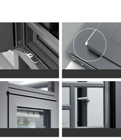 Fenêtre à battant en aluminium à rupture de pont thermique, moderne et personnalisée, avec moustiquaire, haute résistance au vent et insonorisation, pour hôtels et bureaux