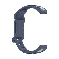 Tali Jam Tangan Gel Silikon Dua Warna Bermotif Bunga, Terukir Laser, Tahan Kotoran, Dapat Dicuci, Cocok untuk Jam Tangan dengan Lebar Lug 16mm