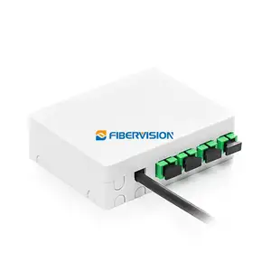 FIBERVISION 4 Ports Mini Termination Fiber Optic Wall Mounted Socket Enclosure Box For FTTH Network