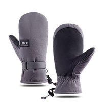Gants de ski et de snowboard avec logo personnalisé, écran tactile, imperméables, thermiques, en polyester, fermeture à cordon, unisexe, sports d'hiver, cyclisme