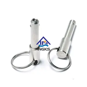 Stainless Steel Carbon Steel Inch Size Headed Open End Quick Release Ball Lock Pin with Ring