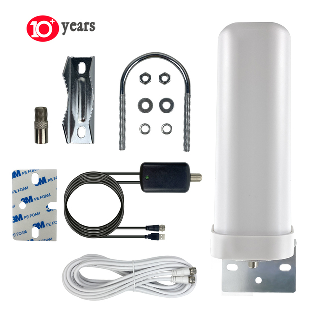 1080P UHF/VHF Digital Truck Mobile Home Antenna 160 Miles Omni Direction Outdoor Indoor TV HDTV Car Roof Antenna 4K for Optimal