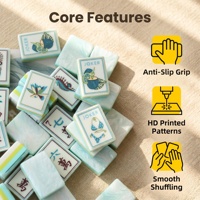 Jeu de Mahjong Américain Moderne en Cristal Bleu Transparent pour 4 Joueurs, Tuiles en Bois Polies à la Main, Accessoires Complets, Emballage Personnalisé