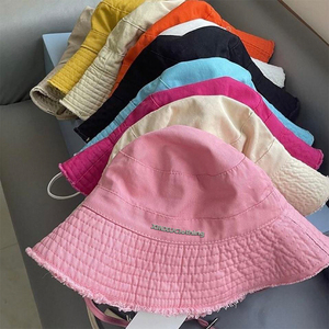 Femmes printemps été lavage à l'eau grand avant-toit vacances seau chapeaux <span class=keywords><strong>fourrure</strong></span> bord suspendu corde Protection solaire seau chapeaux - Product Image 3