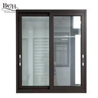 Fenêtre coulissante moderne en aluminium avec moustiquaire rétractable, double vitrage trempé, fenêtres coupe-vent pour villas et maisons extérieures
