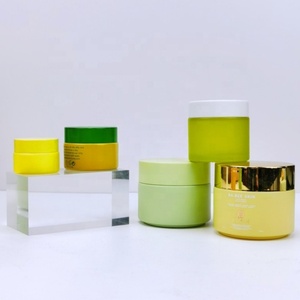 Pot cosmétique en verre mat vide personnalisé avec couvercle, 30g, 50g, 80g, 100g, à large ouverture, pour crème visage et soins de la peau, design givré, vente en gros - Product Image 1