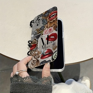 <span class=keywords><strong>Coque</strong></span> de téléphone rétro à imprimé léopard, style bouche de lion, <span class=keywords><strong>antidérapante</strong></span> et résistante aux chocs pour <span class=keywords><strong>iPhone</strong></span> 16 Pro 15 Pro Max - Product Image 1