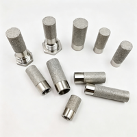 Penutup Pelindung Sensor Kelembaban Tanah Tahan Air, Sensor Filter Pipa Bubuk Logam Stainless Steel