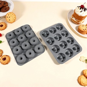 12-Compartment <b>Silicone</b> Mold for Cake <b>Baking</b>, Donut-Shaped Mold for DIY Decoration and Molding - Product Image 3