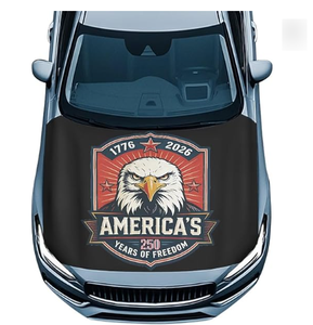 Fundas Personalizadas para Capó de Coche al por Mayor, de Poliéster Elástico, Lavables, con Diseño de Bandera de Santa Kitts y Nevis - Product Image 6