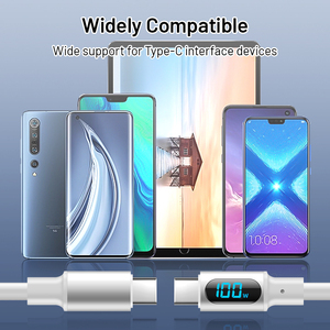 Haute qualité 100W 5A USB-A à C Type C à Type C PD câble de charge rapide pour Huawei <span class=keywords><strong>iPhone</strong></span> 14 15 affichage numérique câble USB <span class=keywords><strong>alimentation</strong></span> - Product Image 6