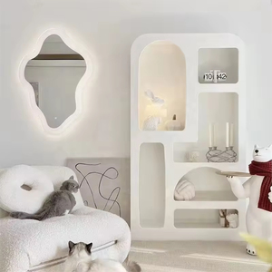 خزائن تخزين حديثة بيضاء اللون لغرفة المعيشة وغرفة النوم والشقق والفنادق - أثاث مكتبي وطعام معياري موفر للمساحة - Product Image 5