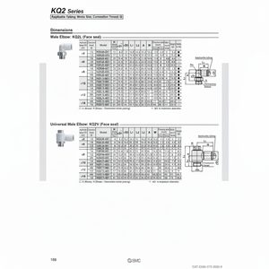 นิวเมติกส์แบบสัมผัสเดียว KQ2L08-G01N ชิ้นส่วนนิวเมติก SMC - Product Image 1