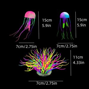 Aquariums d'<span class=keywords><strong>aquarium</strong></span> aménagement paysager décoration éblouissante imitation silicone mollusque méduse oursin boule de corail anémone - Product Image 2