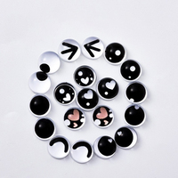 Yeux en plastique de sécurité essentiels de tailles variées, 10 pièces (5 paires) noirs brillants, indispensables pour les amigurumi, les marionnettes, les jouets DIY, le poisson d'avril