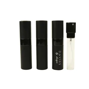 Luxury refillable 8ml 15ml twist pen lipstick shaped aluminum tube spray atomizer perfume glass bottle