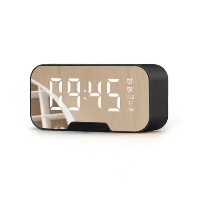 Creative speaker display alarm clock outdoor portable gift walkman mini cartoon wireless speaker