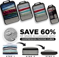 Cubes de compression pour bagages, vente chaude d'usine, organisateurs de voyage haut de gamme, organisateurs de bagages portables pour valise