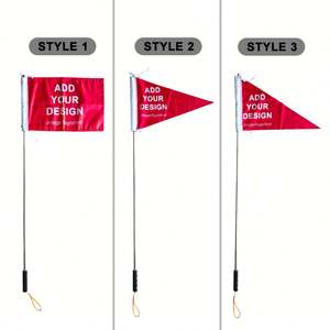 Bandera Rectangular Ecológica Personalizada con Asta Telescópica de Acero Inoxidable e Impresión Digital - Product Image 2