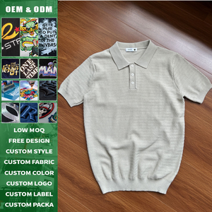 Polo de punto texturizado de algodón para hombre, corte holgado, color liso, ideal para el trabajo y el día a día, unisex, MOQ bajo, personalizable, verano 2026 - Product Image 3
