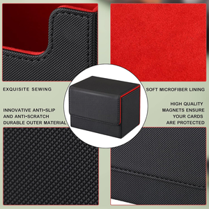 Caja para Cartas, Caja de Almacenamiento para Cartas TCG Yugioh, Elegante Caja de Almacenamiento con Tapa Abatible de Cuero PU para Cartas <span class=keywords><strong>Onmyoji</strong></span>, Colección para el Hogar - Product Image 5