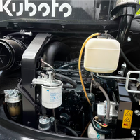 Mini-excavatrice sur chenilles Kubota KX163 d'occasion de 5,6 tonnes avec vitres teintées, haute performance pour la ferme